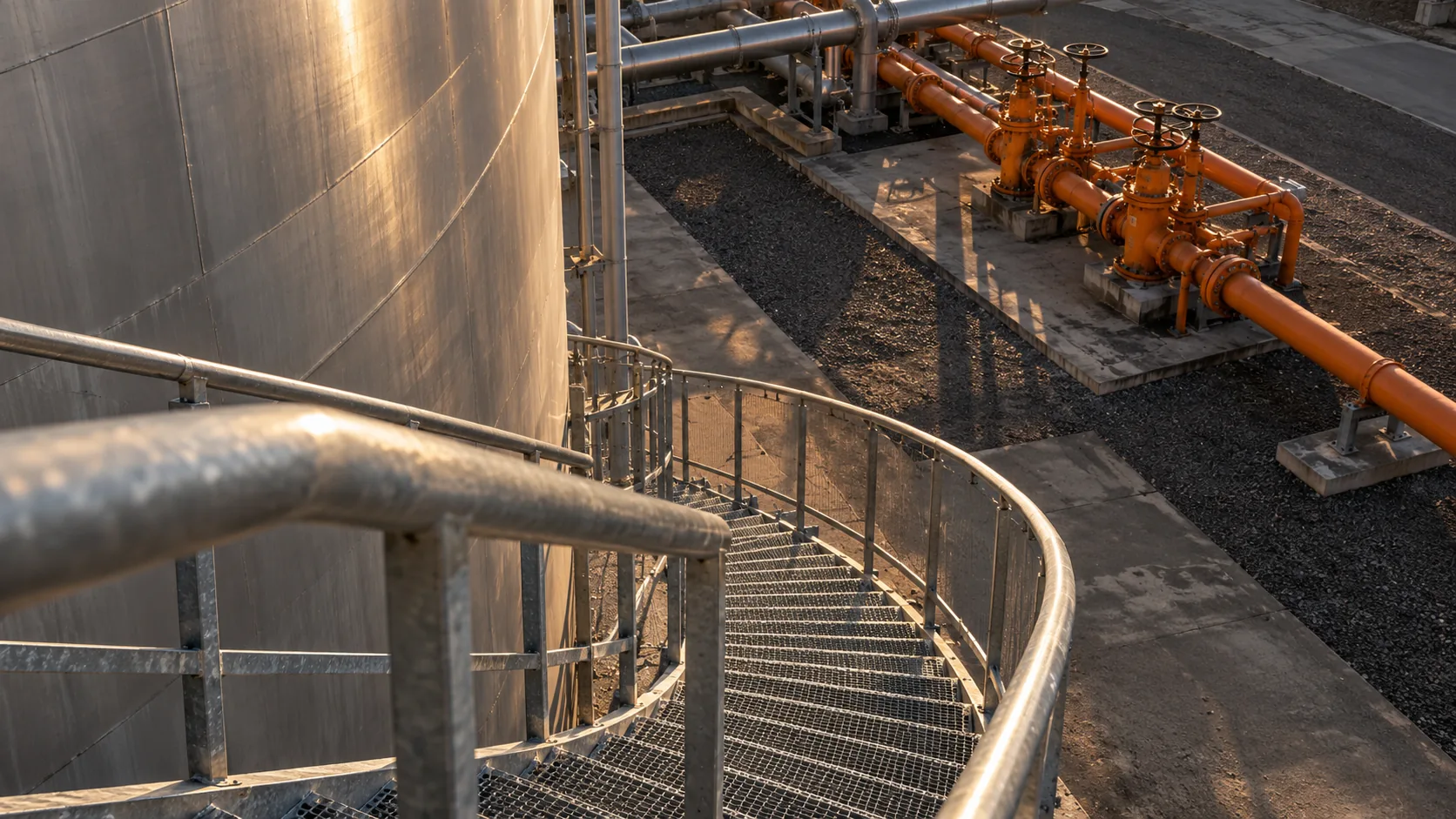 storage tanks and pipeline infrastructure